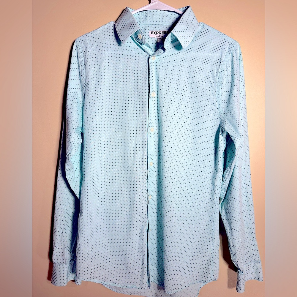 Express Men’s Stretch Dress Shirt, Extra Slim Fit, Size Small